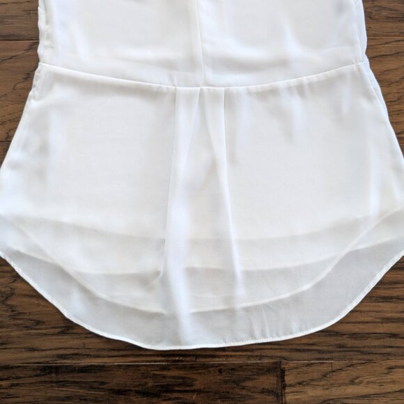 RW&CO peplum keyhole sleeveless top white size XS - Picture 15 of 16